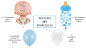 Preview: XL Folienballon Figur - Baby - ø 61cm